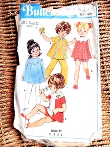 Vintage 1960s Butterick Sewing Pattern 5521 Toddler Girls Clothes Age 3 Chest 22 - Picture 1 of 2