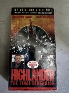 HIGHLANDER The Final Dimension VHS video tape FACTORY SEALED new DEMO TAPE RARE - Picture 1 of 3