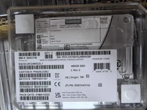 New Lenovo Intel S4620 480GB SSD SATA 6Gb/s 2.5" SATA III SSDSC2KG480GZ01 - Picture 1 of 2