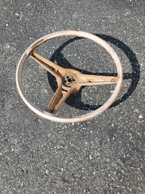 1969 1970 1971 1972 PONTIAC GTO FIREBIRD GRAND PRIX STEERING WHEEL BROWN 400 455 - Image 1 of 4