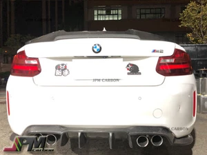 Carbon Fiber M4 Style Trunk Spoiler fit BMW  2014-2019 F22 F23 240i CF - Picture 1 of 4