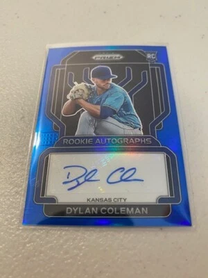 2022 Panini Prizm Dylan Coleman #/149 Rookie RC Blue Autograph Auto RA-DC Royals - Image 1 of 2