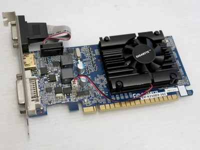 GeForce GT 210 1GB, PCI-E, HDMI, DVI, VGA, Gigabyte GV-N210D3-1GI, REV 2.0, WORK - Image 1 of 4