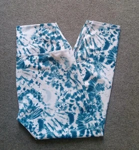 Leggings RBX donna grandi blu tie dye tempo libero yoga palestra elasticizzati usati in ottime condizioni - Foto 1 di 11