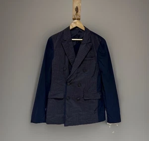 Viktor & Rolf Monsieur Italy Navy Contrast Stripe Double Breasted Jacket IT 48 - Picture 1 of 11