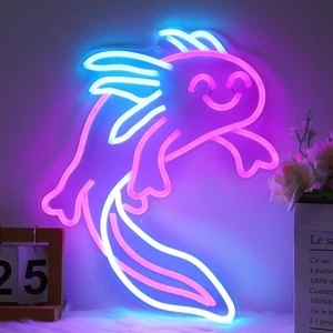 Regalo Axolotl, Letrero de Neón Axolotl Amonita, Luces LED Neón para Decoración de Pared de Habitación... - Imagen 1 de 12