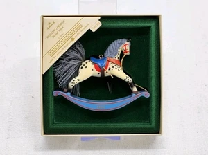 Hallmark "ROCKING HORSE" Dated 1984 FOURTH IN A COLLECTIBLE SERIES - Picture 1 of 3