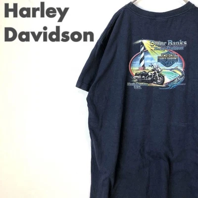 Camiseta Harley Davidson manga corta logotipo grande azul marino talla 2XL... - Imagen 1 de 4