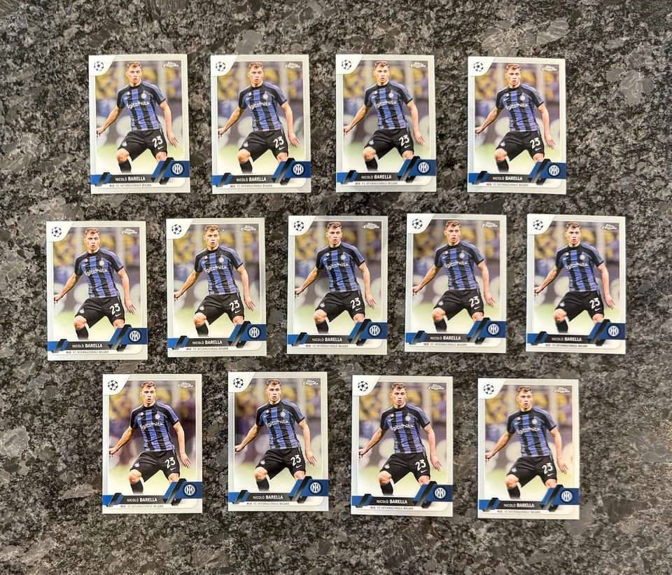LOT (13) 2022-23 Topps Chrome UEFA Club Competitions NICOLO BARELLA #23 Cards - Image 1 of 2