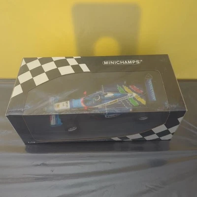 Modellino auto MINICHAMPS 1/18 Benetton B197 Renault G.Berger blu nuovo - Immagine 1 di 4
