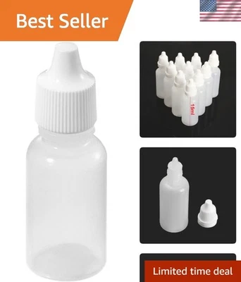 12 frascos de conta-gotas espremíveis de 15 ml - Reutilizável, à prova de crianças, design à prova de vazamentos - Imagem 1 de 4