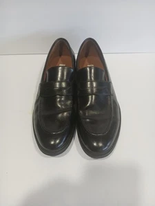 Steve Madden Nyle Black Nyle01M1 Rubber Sole Penny Loafers Size 8.5 - Picture 1 of 10