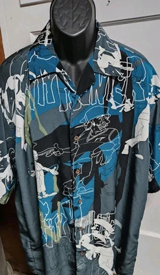 Vintage Y2K City Hunters Sulliva Urban Street Wear Teal Poly Mens XL Lknu Cond   - Image 1 of 4