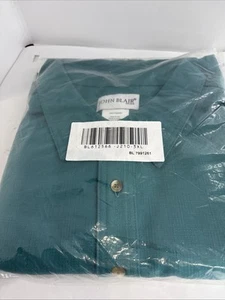 John Blair Men’s Button Down Shirt 3XL XXXL Tropic Teal - Picture 1 of 9