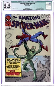 Amazing Spider-Man #20 CGC 5.5 QUALIFIED 1965 4562422005 1st app. Scorpion - Picture 1 of 2