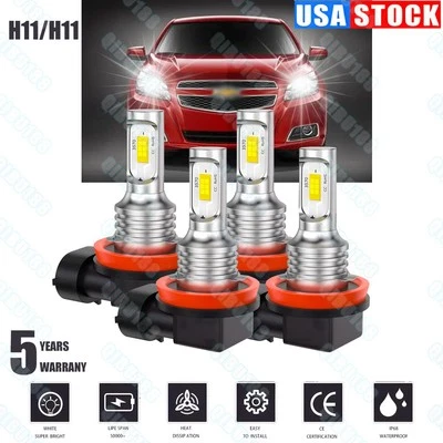 Faro LED CSP bombillas altas bajas para Chevy Malibu LT sedán 4 puertas 2004-2012 Foto 1 de 4