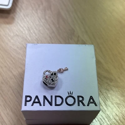 Pandora Disney Mickey Minnie Padlock Charm - Image 1 of 3