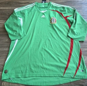 Adidas Mexico Seleccion 2007 3/4 Sleeve Futbol Soccer Jersey Mens Size XXL Rare - Picture 1 of 12
