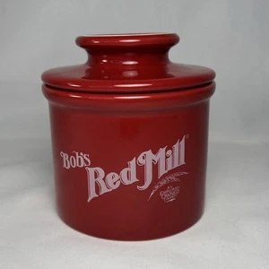 Butterglocke Topf Keramik Butterdose Bobs rot Mühle Werbung L. Rest - Bild 1 von 6