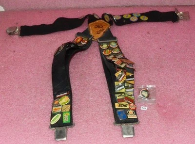 Tirantes de cuero de vaca de grano superior CLC vintage con pasadores colección. Foto 1 de 4