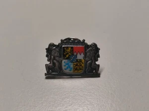 Pin Anstecker Anstecknadel Freistaat Bayern Löwen Wappen Silber - Bild 1 von 2