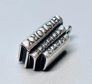 Retired James Avery Sterling Silver 3D School Books Pendant Charm - Picture 1 of 4