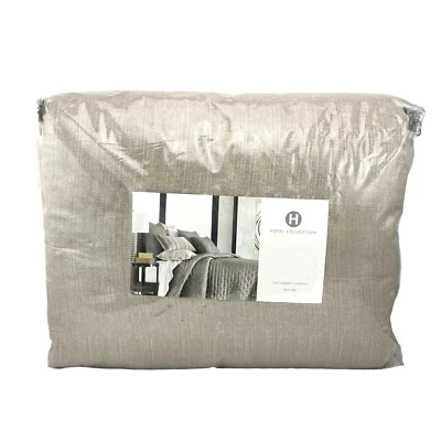 Hotel Collection Yarn Dye FULL / QUEEN Quilted Coverlet MUSHROOM - Image 1 of 4