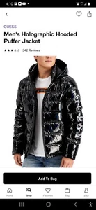 Brand New Guess Mens Puffer Jacket Mens Xxl $250 Fantastic Look - Picture 1 of 17