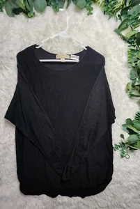 [839] Blusa Michael Kor's Talla XL Negra Hombro Caído Tejido Fino  - Imagen 1 de 6