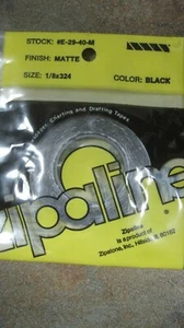 ZIPALINE ~ CHARTING/DRAFTING TAPE ~ BLACK ~ 1/8 X 324 ~ #E-29-40-M ~ NEW - Picture 1 of 3
