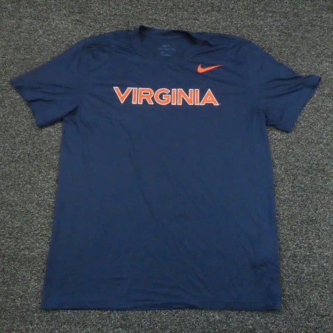 Virginia Cavaliers Nike Shirt Adult Large Navy Blue Dri-Fit Short Sleeve Mens Cover