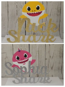 Personalized Baby Shark Cake Topper - Picture 1 of 5