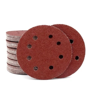 10/100 piezas 5" 8 agujeros lijado discos redondos papel lija hoja 40-2000 todos los granos - Imagen 1 de 11
