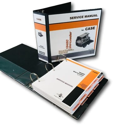 Case 1845C Uni-Loader Skidsteer Service Repair Manual Technical Shop Book Ovrhl - Image 1 of 4
