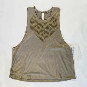 Lululemon Cardio Squad Tank Damen Größe 10 neu mit Etikett beheizt Schiefergold neu mit Etikett NEU - Bild 1 von 8