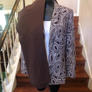 Le Suit Größe 14 3-teilige Hosen-Suite: Bluse/Hose & Blazer Leinenmischung braun - Bild 1 von 11