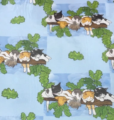ASPCA Envoltura de Regalo de Navidad Gatos Azules Gatitos Dormir en un Árbol 1 Hoja 30"x20" Foto 1 de 4