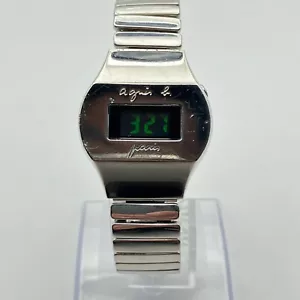 agnis b. orologio da polso donna digitale retrò argento acciaio inox antico - Foto 1 di 9