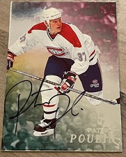 1998-99 ITG Hockey Be A Player NHL Silver Autograph Patrick Poulin #69 Canadiens