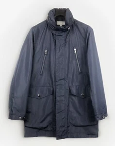 Michael Kors Nylon Parka Coat Tech Fabric Navy S-M RRP £429 - Picture 1 of 22