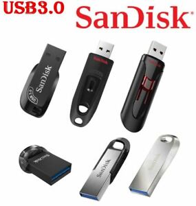 SanDisk 16GB 32GB 64GB 128GB 256GB ULTRA FIT USB 3.0 Flash Drive Memory Stick