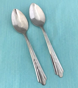 Ekco EKS7 2 cucharas de frutas patrón Chevron 6 1/8" pomelo - Imagen 1 de 7