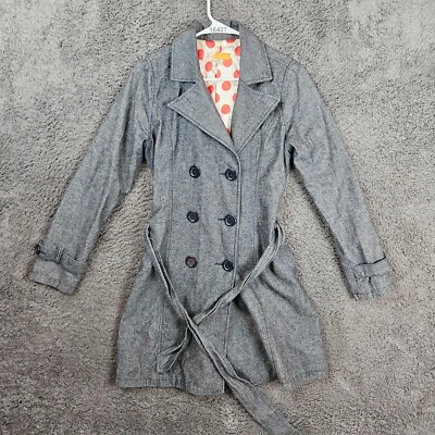 Anthropologie Tul Talla Pequeña Ropa Original Gris Invierno Abrigo Bolsillos Foto 1 de 4