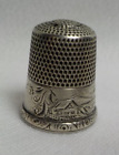VINTAGE STERLING SILVER SIMONS BROS THIMBLE COUNTRY HOUSE LANDSCAPE SCENE S 12