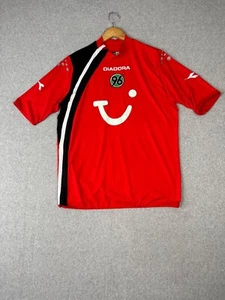 Hannover 96 Soccer Jersey Mens 3XL Red 2005-2006 Diadora Home Futbol Zip Up - Picture 1 of 14