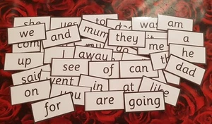 RECEPTION CLASS WORDS - FLASH CARDS - HOME/CLASS -READ/WRITE/SPELL-SCHOOL - Picture 1 of 1