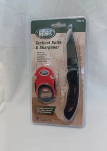 Northwest Trail Folding Tactical Knife & Sharpener W9345 Black - Picture 1 of 6