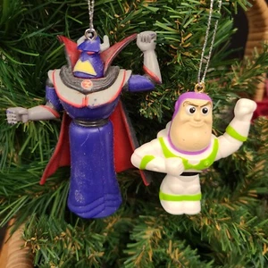 Disney Pixar Toy Story BUZZ LIGHTYEAR & ZURG Figures Custom Xmas Tree Ornaments - Picture 1 of 8
