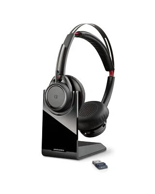 Poly Voyager Focus UC Wireless Headset For Computer W/ Charge Stand 2-202652-333 - Image 1 of 4