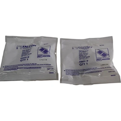 Lot of 2 NEW Corning Falcon 352350 Cell Strainer 70m Nylon White Sterile  - Photo 1/4